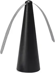 Bug Repellent Fly Free Entertaining Chemical Repellent Fly Fan Outdoor Indoor Home Keep Flies Away from Your Food, Safe to Touch, No Chemicals, Cleaner, Safer Than Fly Swatters and Traps (Black)