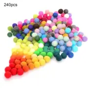60-240PCS Wool Felt Balls Round Set Felt Pom Poms Colourful DIY Craft Gift Decor