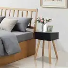 vidaXL Bedside Tables 2 pcs Solid Pinewood 40x30x61 cm Black BMG