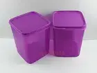 NEW Tupperware Modular Smart Saver Square 4 Set of 2 (Purple) + Free Shipping