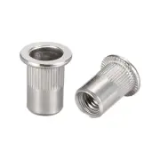 M8 304 Stainless Steel Rivet Nuts Flat Head Insert 10 Pcs