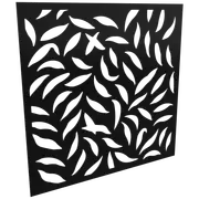 ProtectorAl 300 - 1200 x 300 - 1200mm Satin Black / Gloss Black Large Leaf Unframed Composite Deco Panel