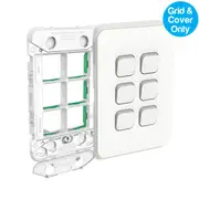 Clipsal Iconic 6 Gang Switch Grid & Skin