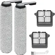 Roller Brush Filter Replacement Part Set Only for Tineco Floor ONE S6 All-in-One Smart Cordless Wet Dry Vacuum Cleaner Accessories (Include 2 Brushroll+2 HEPA Filter)