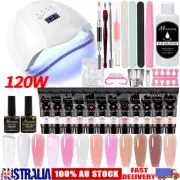 Quick Building UV Poly Gel Builder Kit 120W UV Lamp Nail Extension Manicure Set