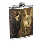 Classical Art Em1 8oz Stainless Steel Flask Drinking Whiskey Liquor