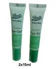2xBOOTS CUCUMBER COOLING UNDER EYE GEL REDUCE PUFFINESS TIRED CRUELTY-FREE VEGAN