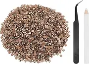 uxcell 4000pcs Flatback Rhinestones Resin, SS16 4mm Resin Rhinestones Bulk Round Shine Gems with Pickup Tools for DIY Nail Art Tumblers Mugs Clothes, Rose Gold