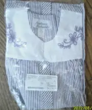 Anthony Richards House Coat Duster Robe womens XL striped purple white NEW