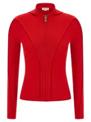 [Victoria Beckham] Victoria Beckham-Hooded Cardigan Maglioni Rosso-Donna S