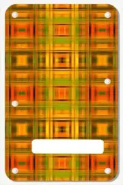 Stratocaster Tremolo Cover Custom Fender Graphical Guitar Tartan Techno 1