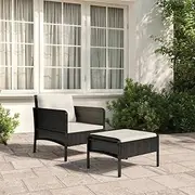 2 Patio Set Cushions Poly Rattan-9678