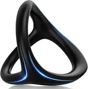 Soft Silicone Ring for Men Male Flexible Black Ring, Sex Toys Men’s Pleasure Penis Rings Penis Sleeve Shaft for Erection Enhancing