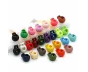 50x Double Hole Toggle Cord Stopper Lock End Drawstring Spring Loaded Holes