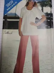 Top Tunic Pullover Slacks Pants 8 10 12 See & Sew 3809 Sewing Pattern Butterick