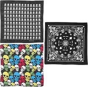 Abaodam 3pcs Headbands Turban Mens Headband Bandanas for Men Hijab Black Bandanas Skull Bandana for Men Bandana Black Skull Print Bandana Black Bandana Headband Scarf Cotton Fashion Man
