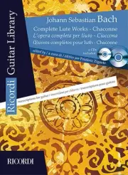 Bach Complete Lute Works Chaconne for Classical Guitar Sheet Music Book 2 CD