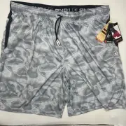 New AND1 Shorts Mens Size 3XL XXXL Gray Wave Performance Basketball