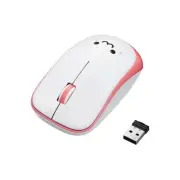 ELECOM Wireless 3 Button Mouse IR Sensor Symmetric Design/Power Saving/Pink/M-