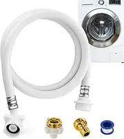 Washing Machine Hoses- Portable Washing Machine Water Hose | reliaable Water Supply Lines, Wash Machine Hoses, Water Inlet Pipe, Long univerrsal PVC Water Inlet Hose for Hot and Cold Water