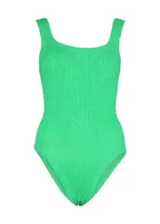 Hunza G Seersucker Swimsuit, Swimwear, Lime - One Size One Size