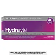 Hydralyte Effervescent Electrolyte Tablets Apple Blackcurrant 40 Pack