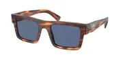 PRADA PR 19WS 17R06A Striped Radica Dark Blue 52 mm Men's Sunglasses
