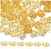 Gadpiparty 100pcs Flower Spacer Bead Caps for Jewelry Making Metal Bead Caps Accessories for Bracelets and Necklaces Multi-Style Options