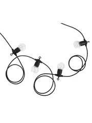LEDlux Festoon II 10 Light LED Light Kit in Black and Warm White