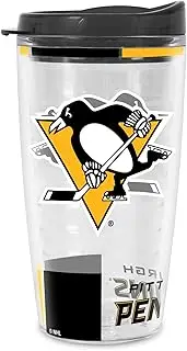 Rico Industries NHL Hockey Pittsburgh Penguins Classic 16 oz Double Walled Insulated Tritan Classic Tumbler Cup Keeps Drinks Cold & Hot, USA Made