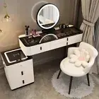 Smart Makeup Dressing Table complete set with makeup Led mirror cabinet Black