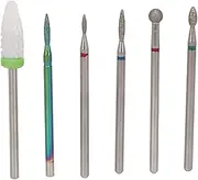 Ceramic Tungsten Steel Nail Drill Bit Manicure Tool Set Home Spa Salon 6 Pcs