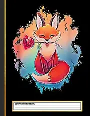 Cute Fox Sly Animal Rose Composition Notebook