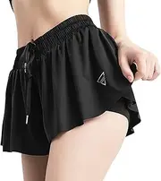 Nurdo Women 2 in 1 Workout Shorts Casual Athletic Running Shorts Gym Yoga Tennis Workout Sports Skirt Shorts