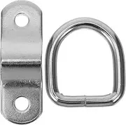 Alipis 2 Sets Steel Silver Cargo Trailer Accessories Small D Ring Trailer Anchors Trailer Tie down Rings