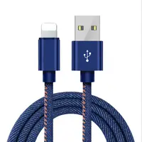 在飛比找松果購物優惠-牛仔傳輸線 iPhone Micro USB 安卓 Type