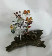 Crystal Gemstone Chakra Balancing Tree of Life 160 stones with gumnuts