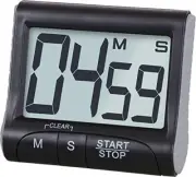 3" Large Display Kitchen Timer -Digital Timer Magnetic Back Loud Alarm On Black
