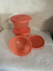 Tupperware Impressions Orange Mini Bowl Set Of 3 550ml