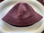 BRIXTON PACKABLE BUCKET HAT SOFT FLEECE LIKE POLY SIZE OS BURGUNDY NEW