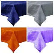 Square Light Weight Accordion Crushed Taffeta Seamless Tablecloth (54" Inches)