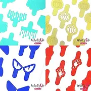 Halloween Nail Vinyl Stencils 4 pack (Pumpkin, Bloody Hands, Slime Drips, Cat Eyes) for Nail Art Design