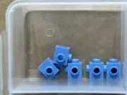 LEGO Parts - Medium Blue Brick 1 x 1 Studs 2 Sides, Adjacent - No 26604 - QTY 5