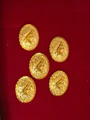 200 SILVER AND GOLD BULL RIDER/BUCKING BULL CONCHOS 1 5/8IN NOS