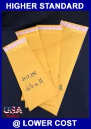 200~ 8x19" #07N Kraft Bubble Mailers Shipping Mailing Padded Long Envelope