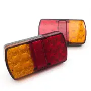 PAIR LED TAIL STOP BRAKE truck LIGHT WATERPROOF BOAT TRAILER CARAVAN BAR E207 12V