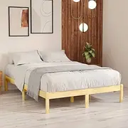Bed Furniture Bed Frame Without Mattress Solid Wood 183x203 cm King