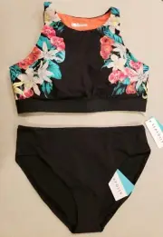 SEAFOLLY Island Vibe Ladder Back Tank Top & Goddess Retro Powermesh Pant, US l2