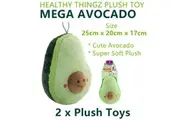 2x Soft Plush Dog Chew Toy 25x20cm Pet Puppy Teeth Aid Large Cute Doll
