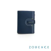 在飛比找momo購物網優惠-【ZODENCE 佐登司】LIS進口牛皮三層短夾(深海藍)